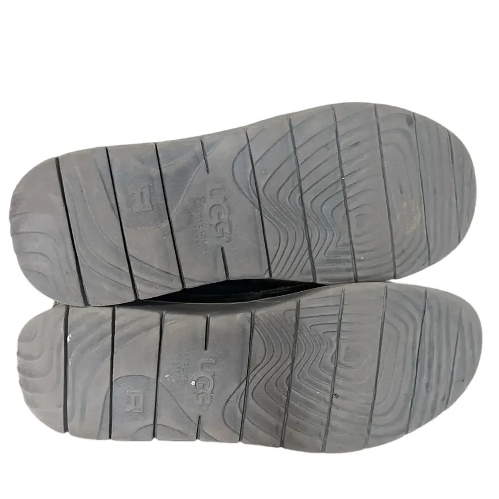 UGG 1098455K Black‎ Suede Ankle Lace Up Boots Boy Girl Unisex Size 5